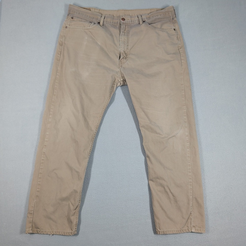 Levi's 505 Jeans Mens 40x30 Tan Regular Fit Straight Leg‎ Cotton Denim Workwear